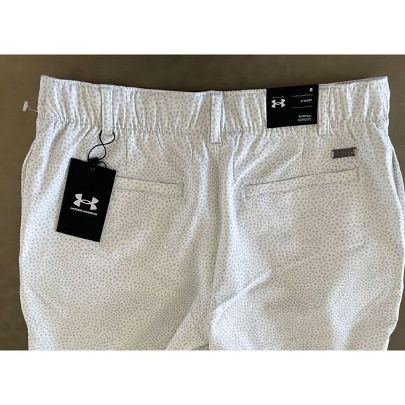 Under Armour 1370126 100 Women's Sz 6 White UA Links Printed Golf Short $80 - Picture 8 of 8